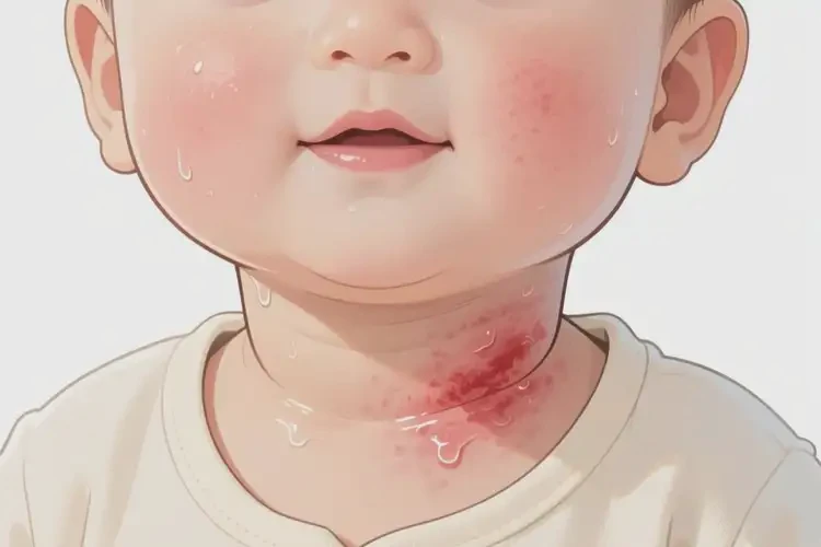 寶寶脖子上起濕疹能靠自己自愈嗎(圖2)