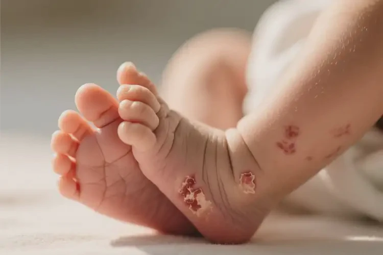 新生兒腳上出濕疹不管它會自己痊愈嗎(圖4)