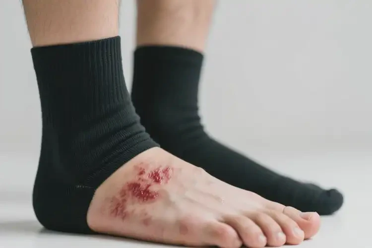 男生腳上經(jīng)常起濕疹不管它會(huì)自己好嗎(圖1)