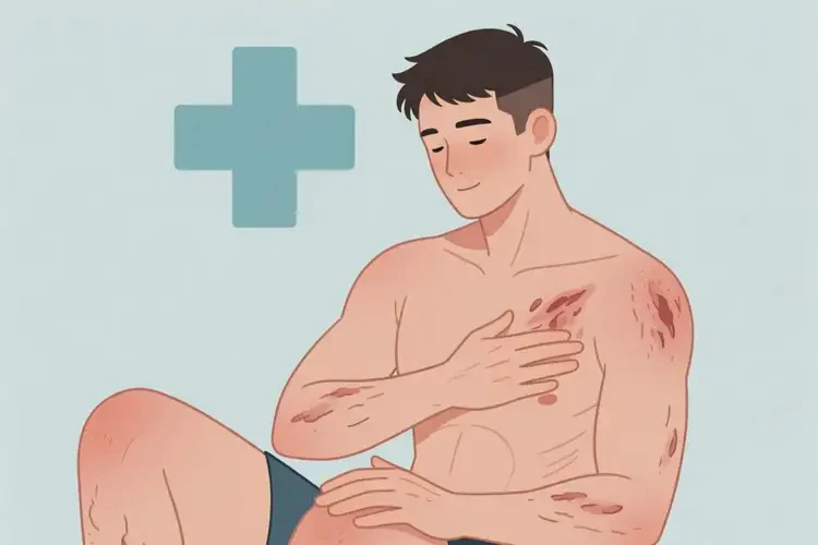 男生全身经常长湿疹可不可以彻底自愈(图1)