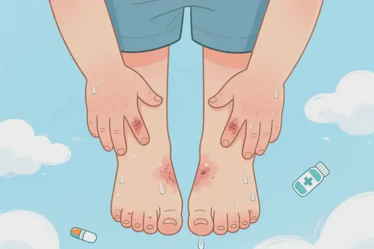 小孩四肢容易长湿疹不管它会自己自愈吗(图2)