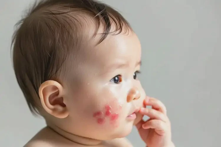 嬰幼兒面部偶爾起濕疹不管它會(huì)自己痊愈嗎(圖2)