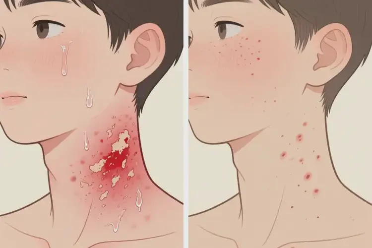 青少年脖子上長濕疹能不能徹底自愈(圖3)