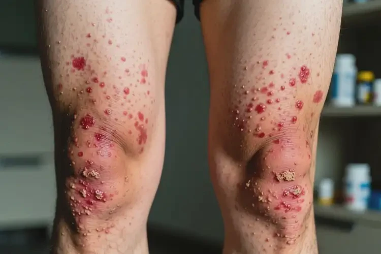 男生大腿出濕疹不管它會(huì)自己好嗎(圖2)