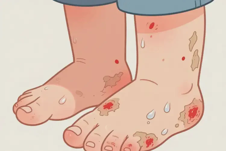 少兒腳上經(jīng)常起濕疹可以徹底自愈嗎(圖1)