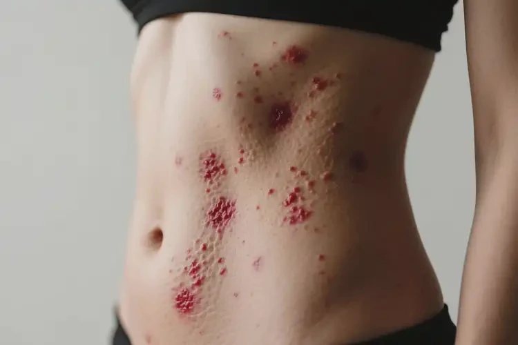 女性肚子起湿疹不管它会自己痊愈吗(图2)