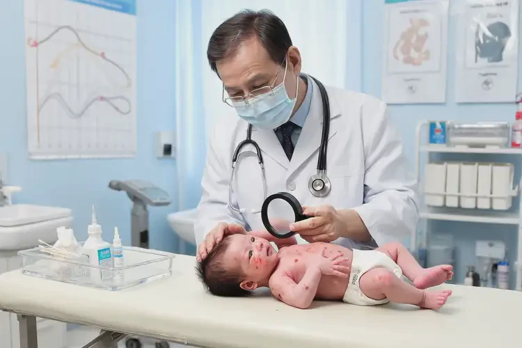 新生兒肚子上偶爾起濕疹可以徹底自愈嗎(圖2)