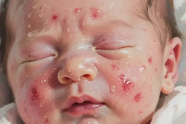新生兒面部長(zhǎng)濕疹能靠自己自愈嗎(圖2)
