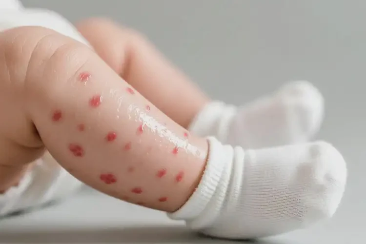 嬰兒小腿出現(xiàn)濕疹不管它會(huì)自己痊愈嗎(圖2)