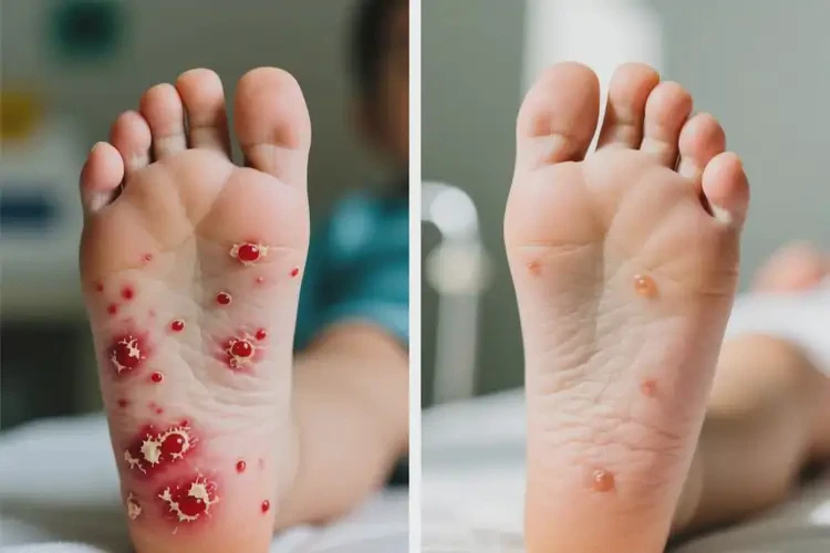 孩子腳上長濕疹不管它會(huì)自己痊愈嗎(圖3)