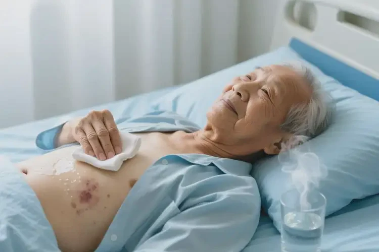 高齡老人肚子出現(xiàn)濕疹不管它會(huì)自己好嗎(圖1)