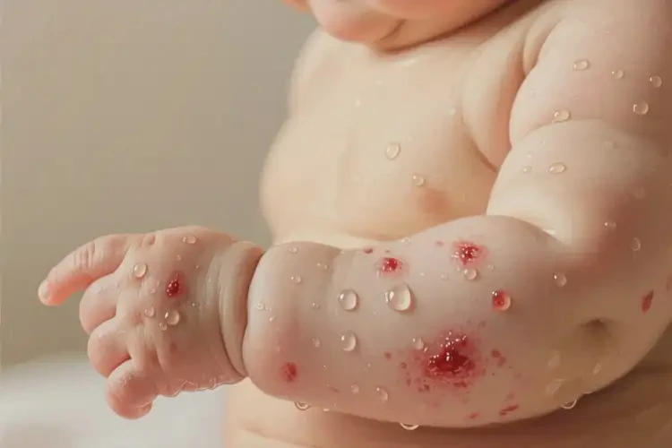 幼兒手臂出現(xiàn)濕疹可不可以徹底自愈(圖1)