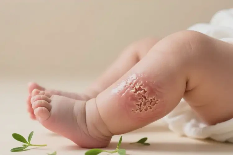 嬰兒小腿出現(xiàn)濕疹可以徹底自愈嗎(圖3)