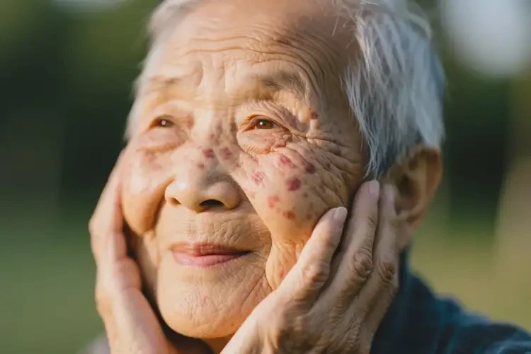 高齡老人臉上出現(xiàn)濕疹能夠徹底治愈嗎(圖1)