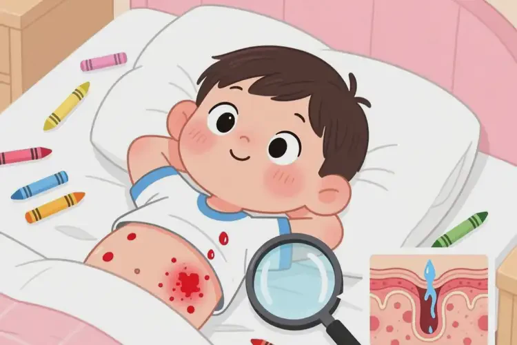 小學(xué)生肚子上有濕疹不管它會(huì)自己痊愈嗎(圖1)