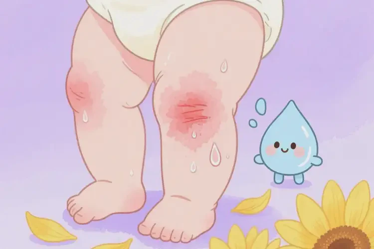 寶寶大腿上容易起濕疹可以徹底自愈嗎(圖3)