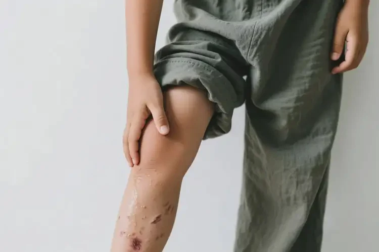 小學(xué)生小腿容易長濕疹不管它會自己痊愈嗎(圖1)