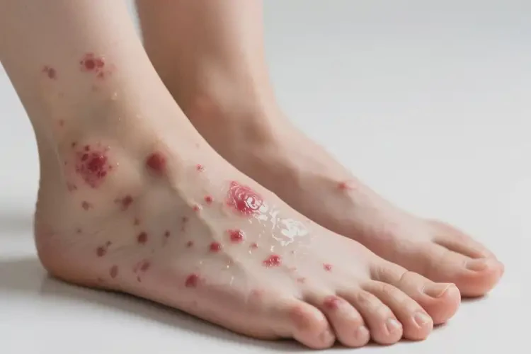 女人腳上有濕疹能夠徹底治愈嗎(圖1)