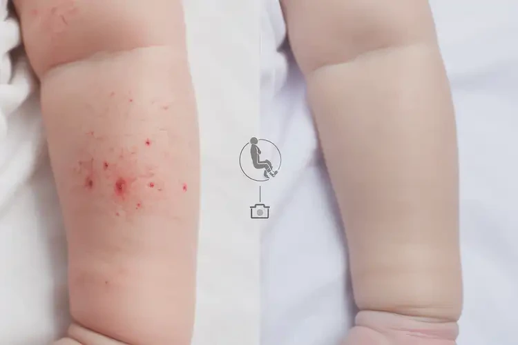 新生兒手臂上長(zhǎng)濕疹能夠徹底治愈嗎(圖1)