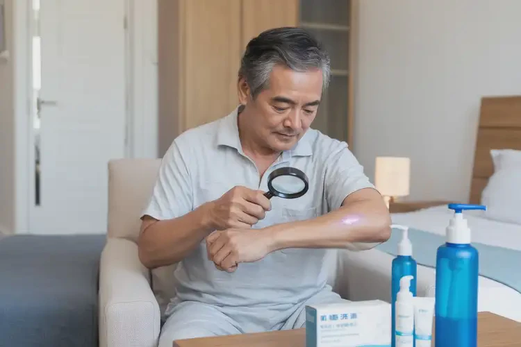 男人四肢長濕疹不管它會(huì)自己痊愈嗎(圖1)