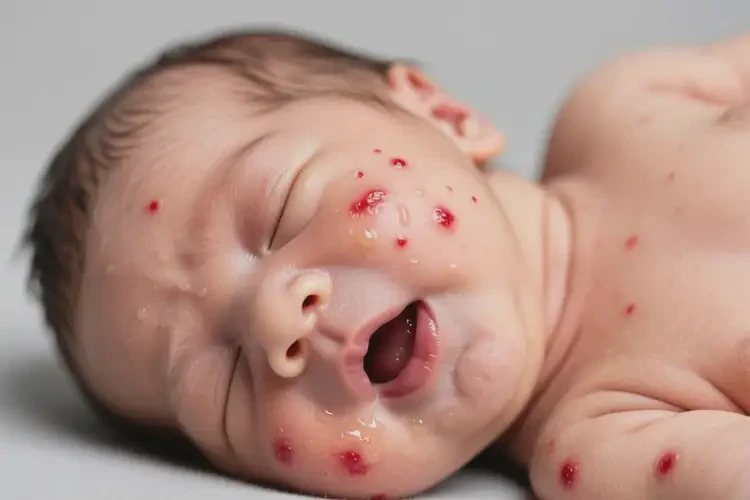 新生兒面部出濕疹不管它會自己痊愈嗎(圖2)