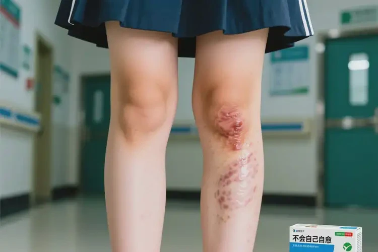 中學(xué)生小腿起濕疹不管它會自己自愈嗎(圖1)