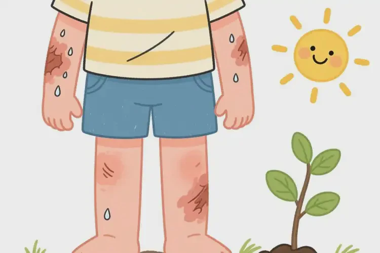 少儿四肢出湿疹不管它会自己自愈吗(图1)