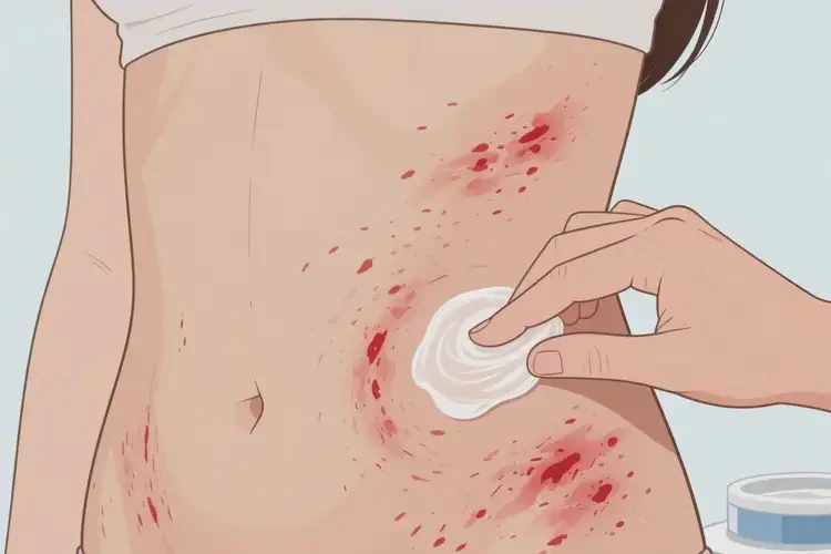 女性肚子上偶爾長(zhǎng)濕疹能夠徹底治愈嗎(圖2)