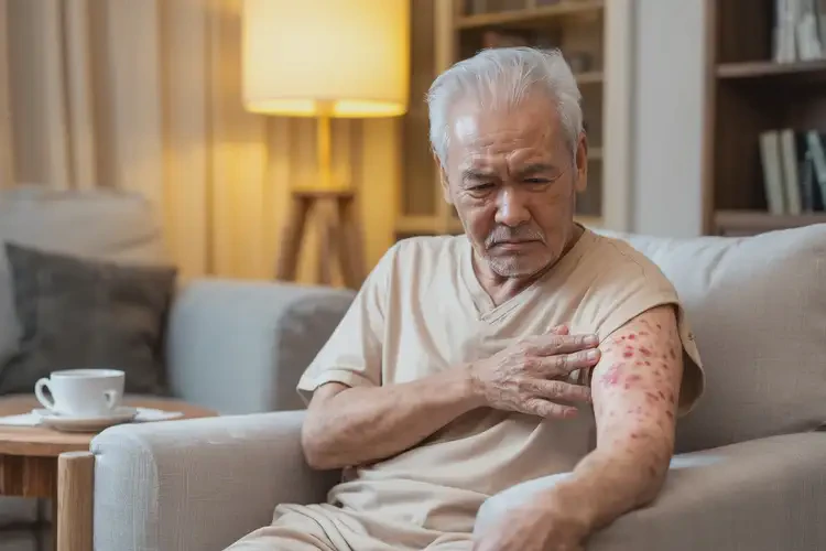 老人屁股有湿疹能靠自己自愈吗(图1)