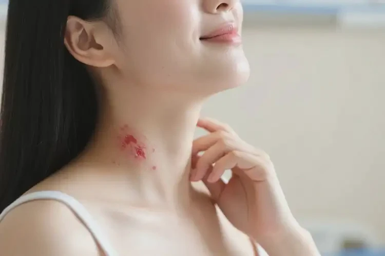 孕妇脖子出现湿疹不管它会自己痊愈吗(图1)