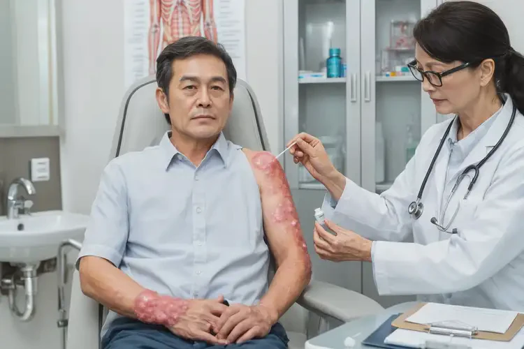 男人肚子偶爾起濕疹能夠徹底治愈嗎(圖3)