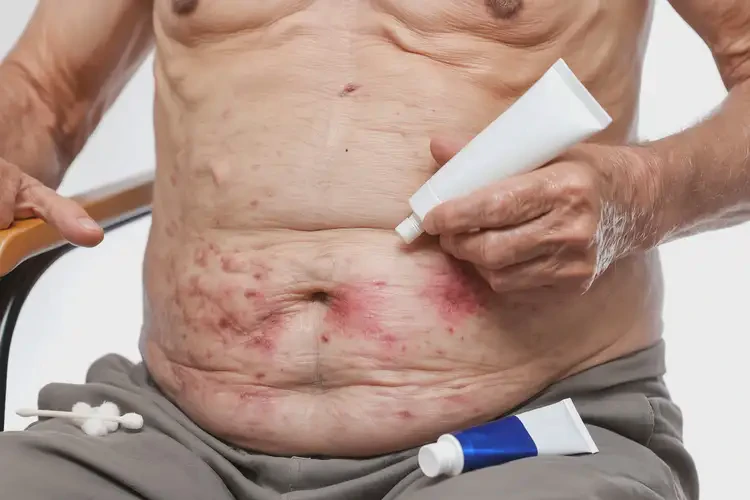 老年人肚子上長濕疹能夠徹底治愈嗎(圖4)