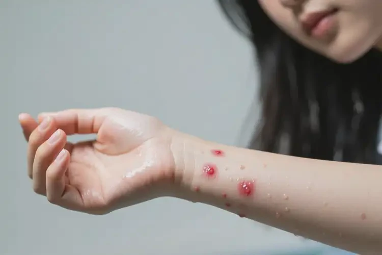 女生手臂上經(jīng)常起濕疹不管它會(huì)自己痊愈嗎(圖3)