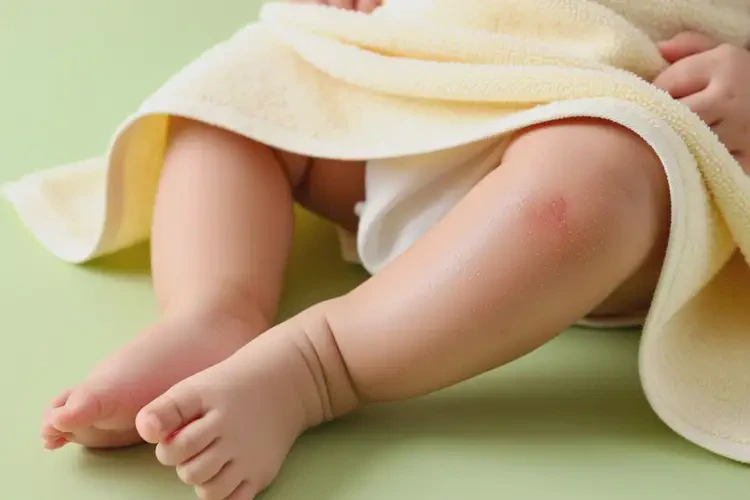 嬰兒小腿出現(xiàn)濕疹不管它會(huì)自己痊愈嗎(圖1)