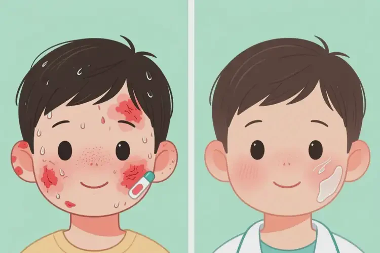 兒童面部容易起濕疹能夠徹底治愈嗎(圖1)