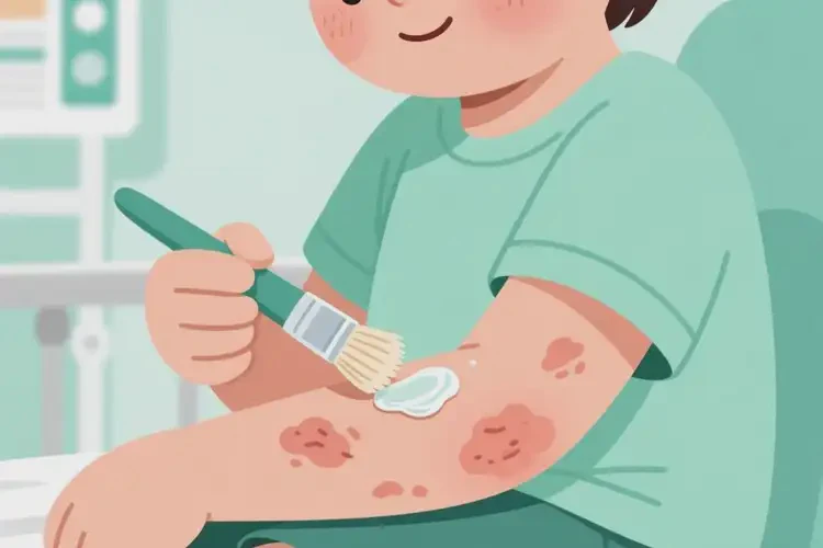 兒童手臂上起濕疹能夠徹底治愈嗎(圖1)