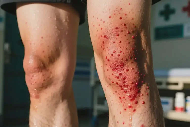 男生大腿上經(jīng)常起濕疹不管它會(huì)自己好嗎(圖2)