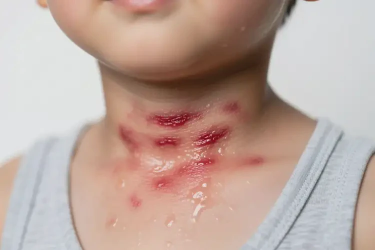 孩子脖子上长湿疹能靠自己自愈吗(图3)
