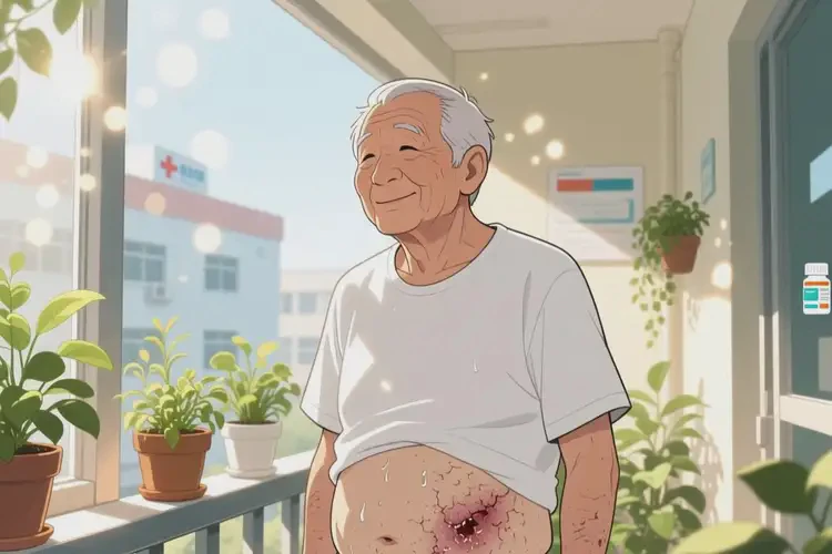 老年人肚子上經(jīng)常起濕疹能靠自己自愈嗎(圖2)