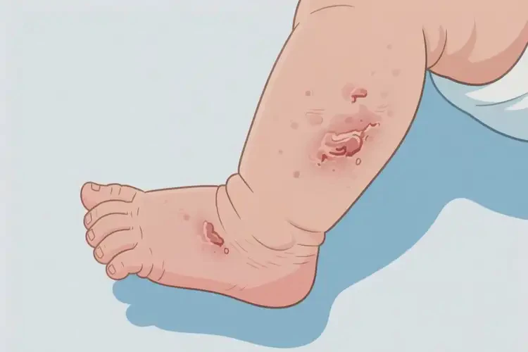 新生儿大腿容易起湿疹不管它会自己自愈吗(图2)