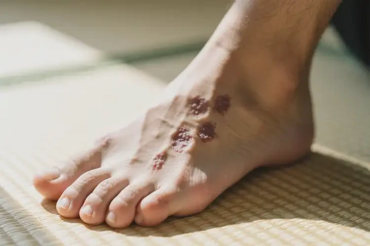 男人脚上偶尔起湿疹可以彻底自愈吗(图1)