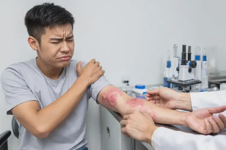 男生手臂上經(jīng)常起濕疹能徹底自愈嗎(圖4)