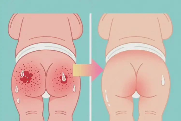 新生兒屁股上起濕疹能靠自己自愈嗎(圖2)