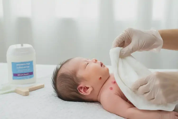 新生兒脖子上偶爾長濕疹不管它會自己自愈嗎(圖2)