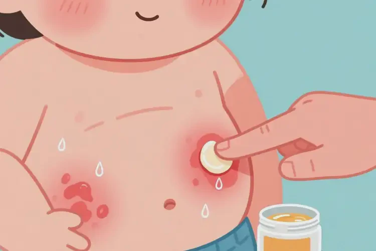 孩子肚子上出現(xiàn)濕疹能夠徹底治愈嗎(圖1)