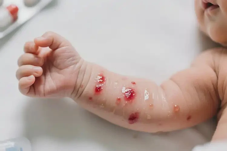 新生兒手臂上容易長(zhǎng)濕疹不管它會(huì)自己痊愈嗎(圖4)