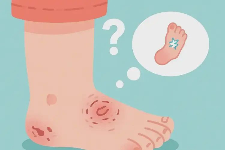 孩子腳上長濕疹不管它會(huì)自己痊愈嗎(圖1)