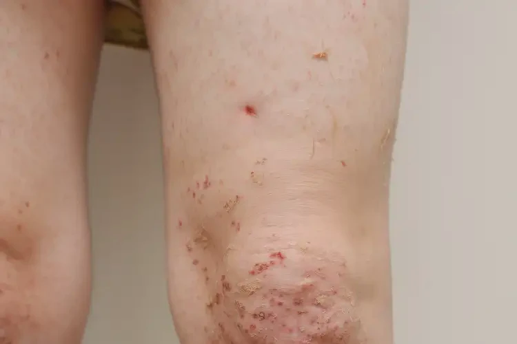 孩子大腿上出現(xiàn)濕疹能靠自己自愈嗎(圖3)