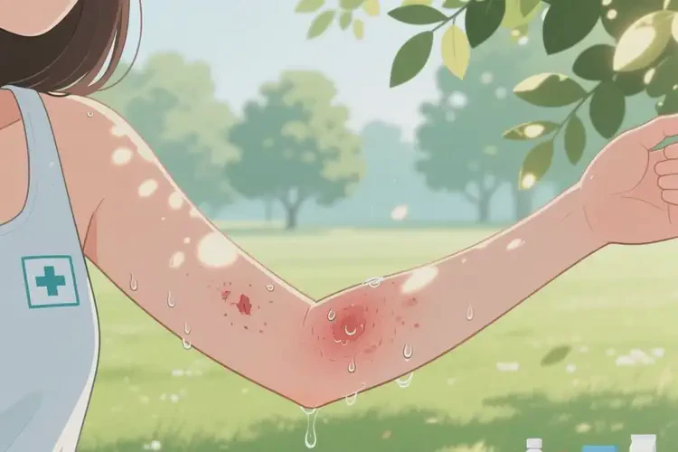 女人手臂偶爾長濕疹可以徹底自愈嗎(圖1)