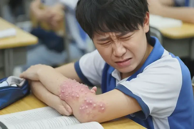 中學(xué)生四肢長(zhǎng)濕疹不管它會(huì)自己自愈嗎(圖4)